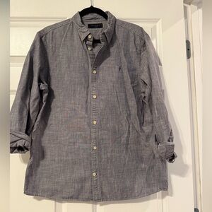 All Saints Men’s button down shirt dark blue wash, XL